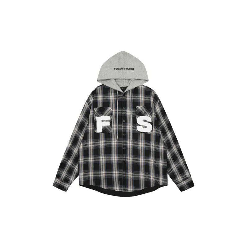 Contrasting Stitching Letter Print Jacket-0