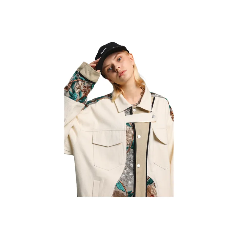 Lace Floral Cotton Blended Fabric Jacket-2