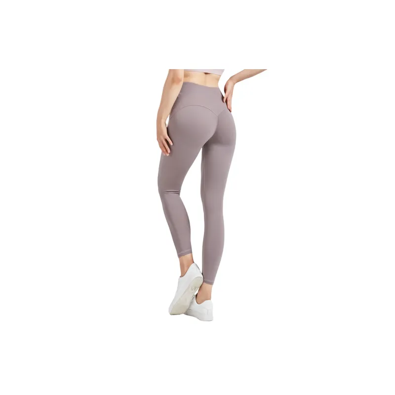 Casual Plain Nylon Leggings-1
