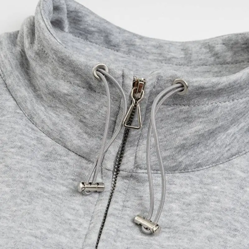 Casual Letter Embroidered Contrast Color Cotton Sweatshirt Women-4