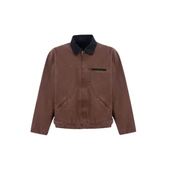 Casual Zipper Washed Jacket