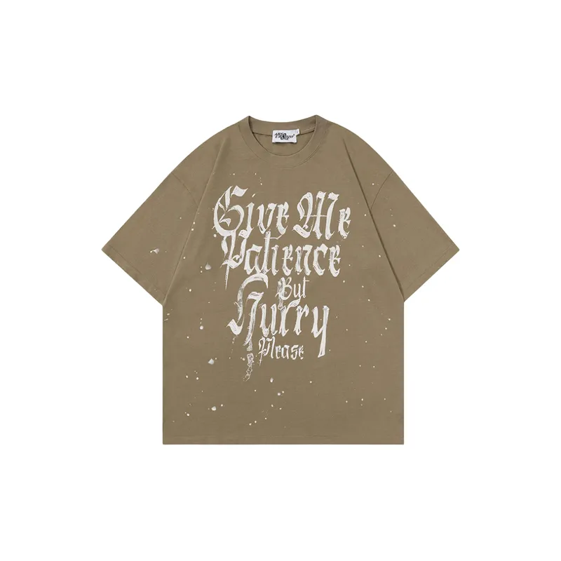 Retro Loose Letter Couple T Shirt-6