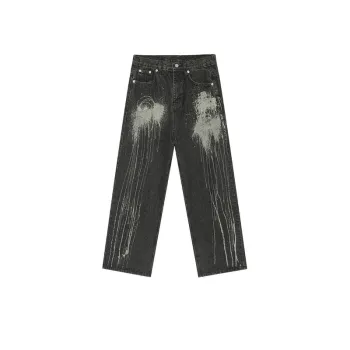 Graffiti Inkjet Design Straight Jeans