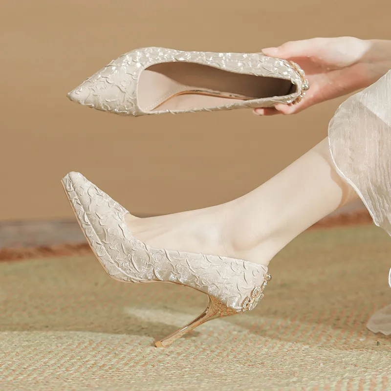 Elegant Rhinestone High Heels-2