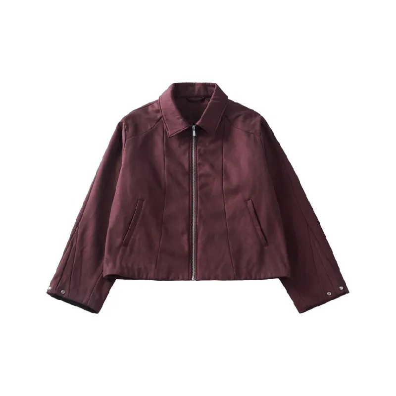 Casual Fashionable Loose Cotton Blended Fabric Jacket-0