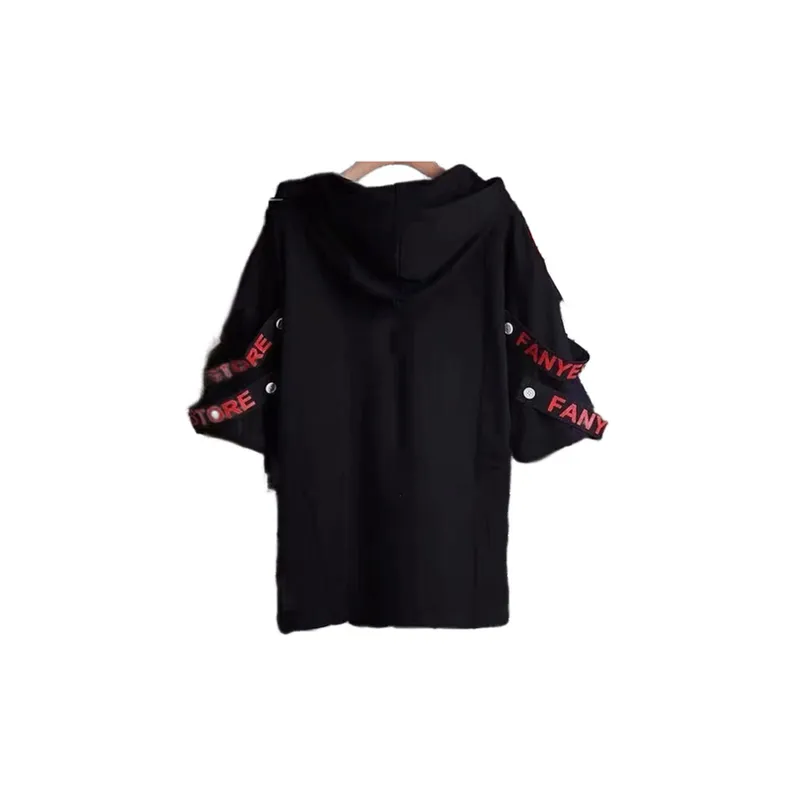 Loose Color Matching Half-Sleeve T-shirt-1