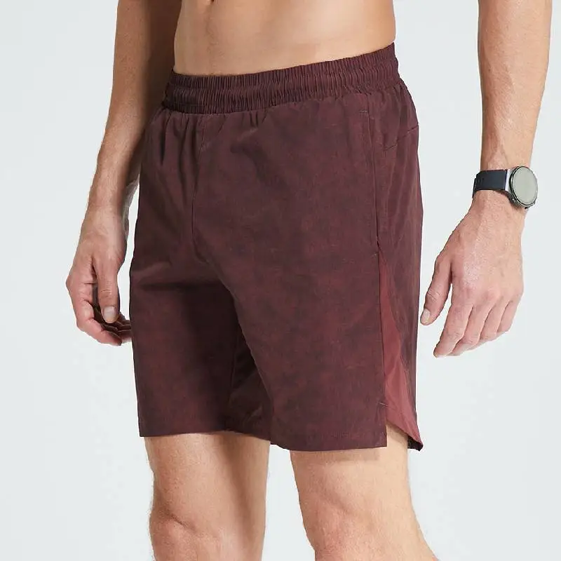 Simple Breathable Blended Synthetic Fabrics Sports Shorts-14