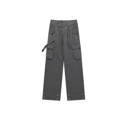 High Waist Straight Cargo Pants