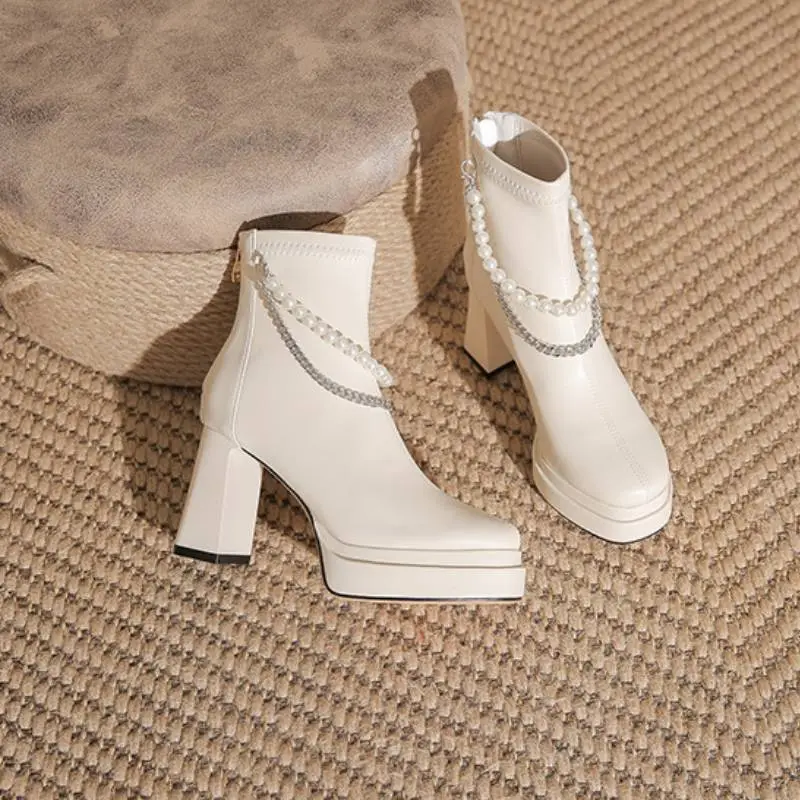 Funky Pearls High Heels-9