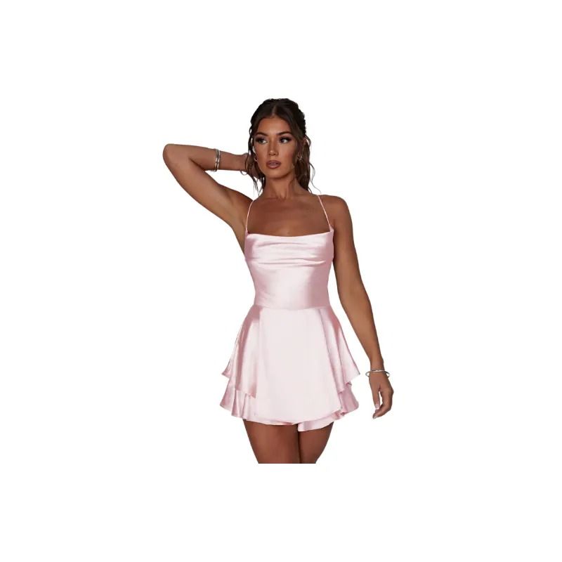Fashionable Soft Polyester Dress Women-5