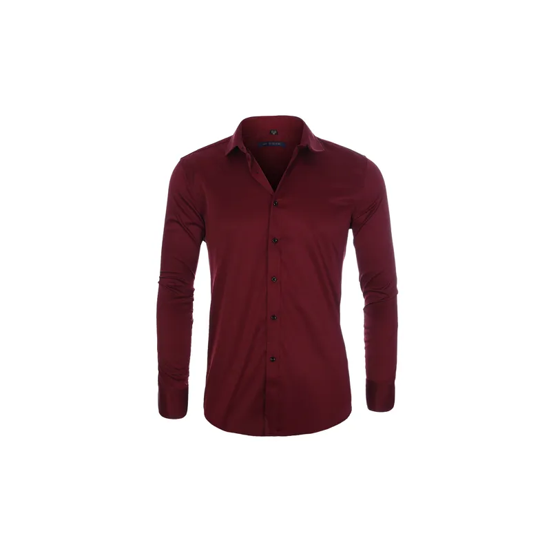 Business Simple Blended Synthetic Fabrics Shirt-0