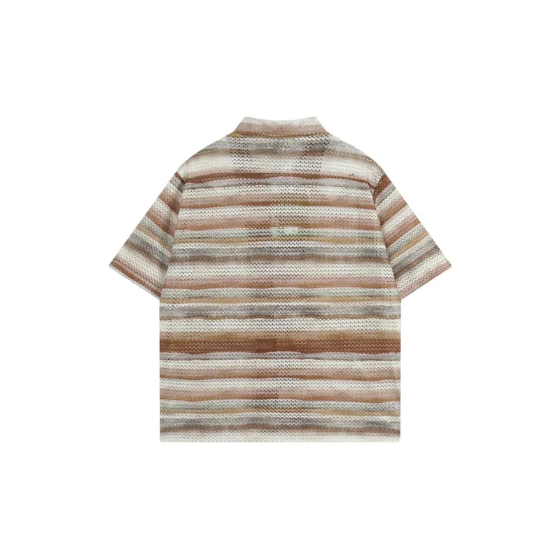 Loose Casual Mesh Hollow T  Shirt-1