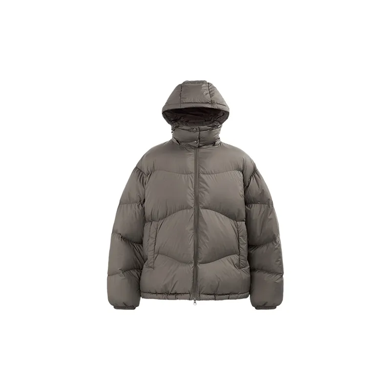 Fashionable Simple White Duck Down Jacket-1