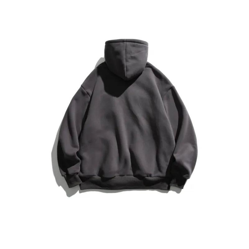 Fleece lined Heavy Hooded Trendy Brand Thickened Top-9