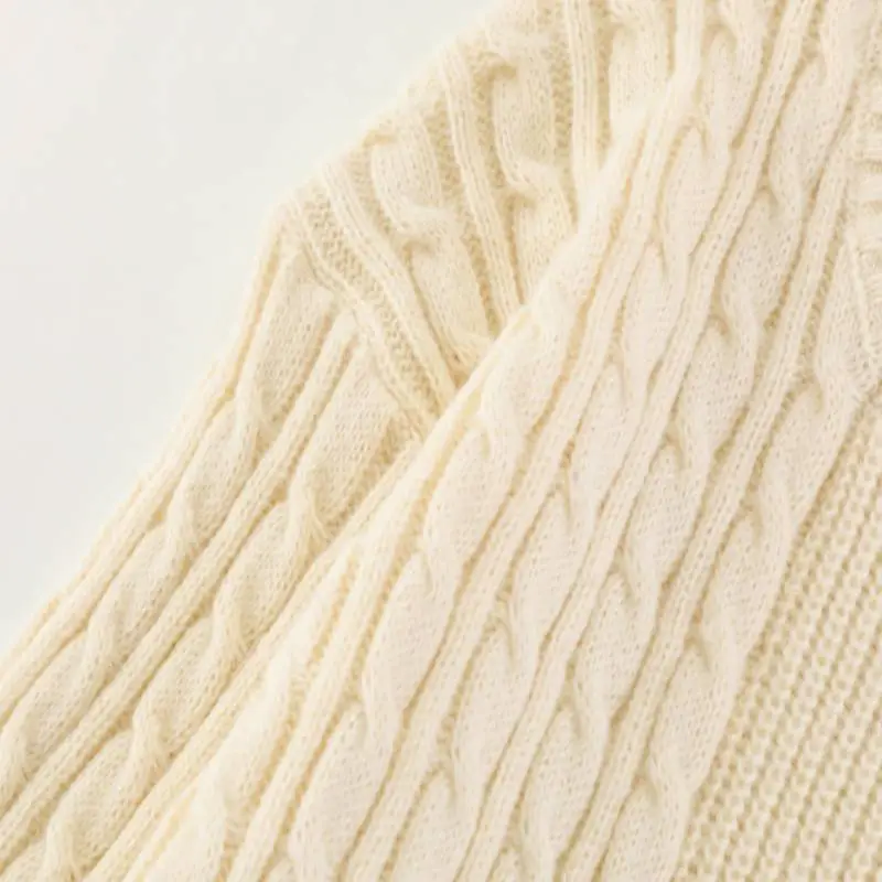 Plain Loose Cotton Sweater-2