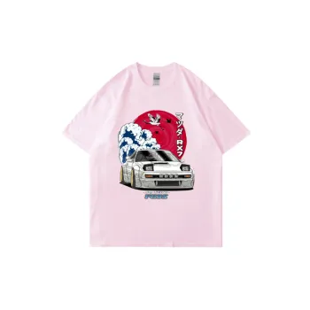 Cartoon Car Printed Short sleeved T shirt