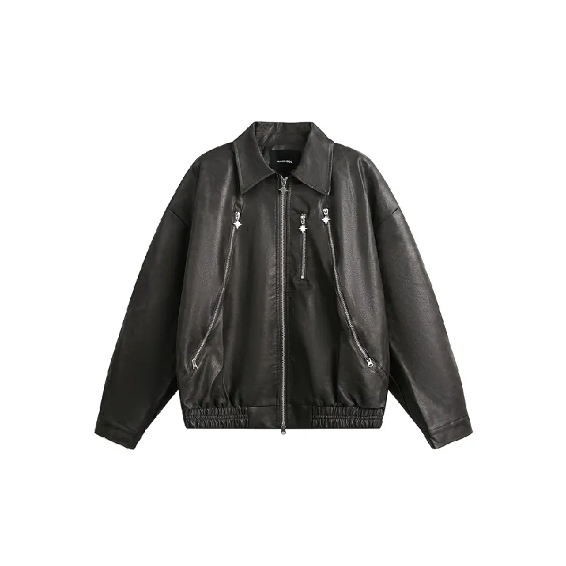 Cool Long Sleeve PU Jacket-0