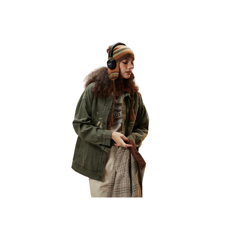 Retro Embroidered Loose Laps Jacket-2
