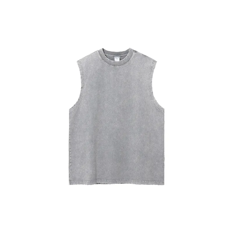 Retro Plain Cotton Vest-4