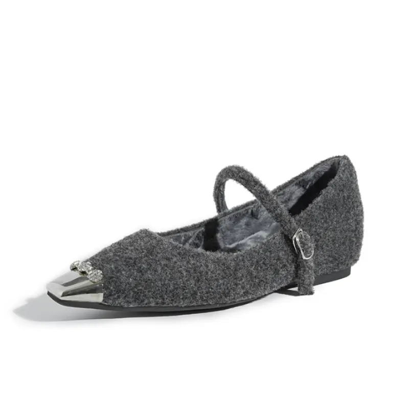 Retro Rhinestone Mary Jane Shoes-0