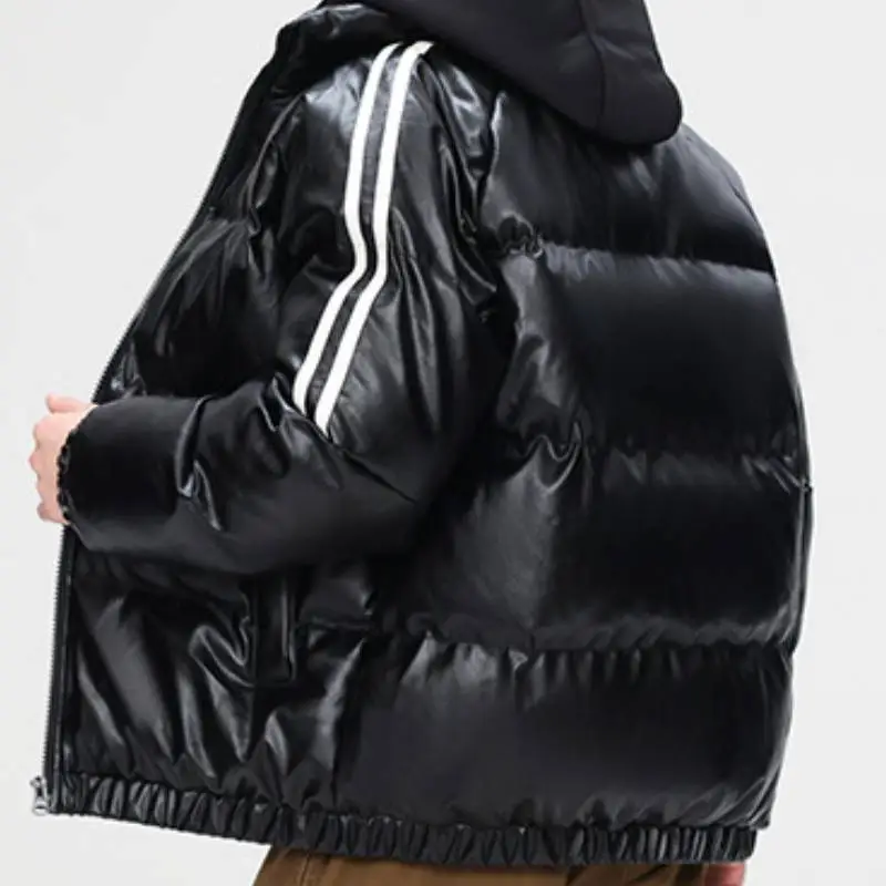 Casual Loose PU Quilted Jacket-3