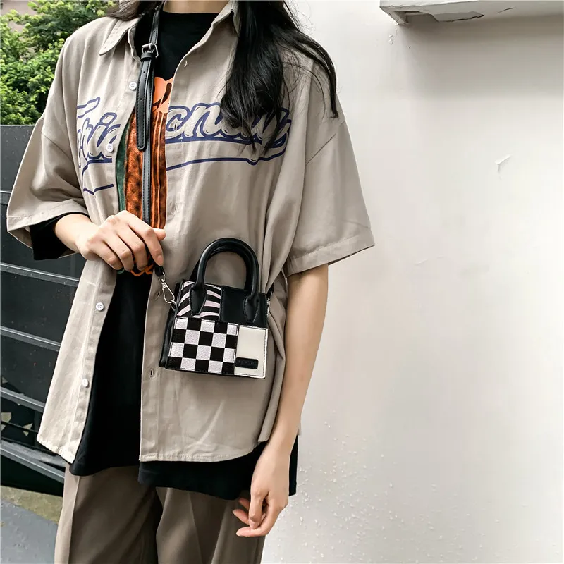 Casual Plaid Handbag-1