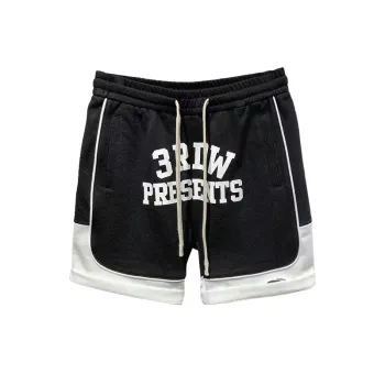 Alphabet Print Color Collision Tide Shorts