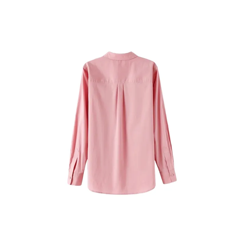 Simple Plain Rayon Shirt Women-1