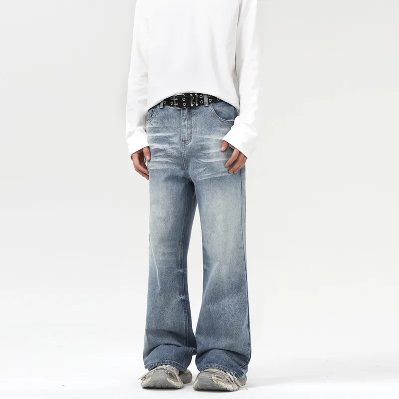 Fashion Washed Baggy Jeans-2