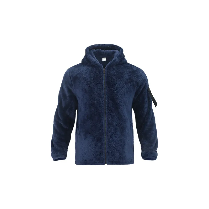 Fashionable Plain Zipper Jacket-6