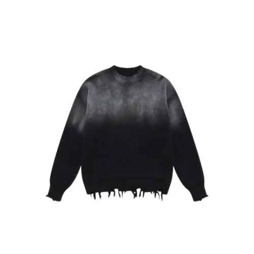 Retro Washed Crewneck Gradient Knit