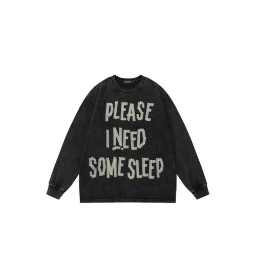 Letter Printing Round Neck Long Sleeve Round Neck Pullover Loose Sweatshirt