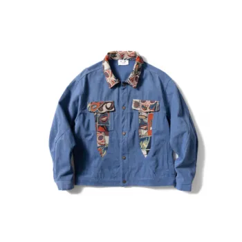 Trendy Retro Lapel Stitching Workwear Jacket