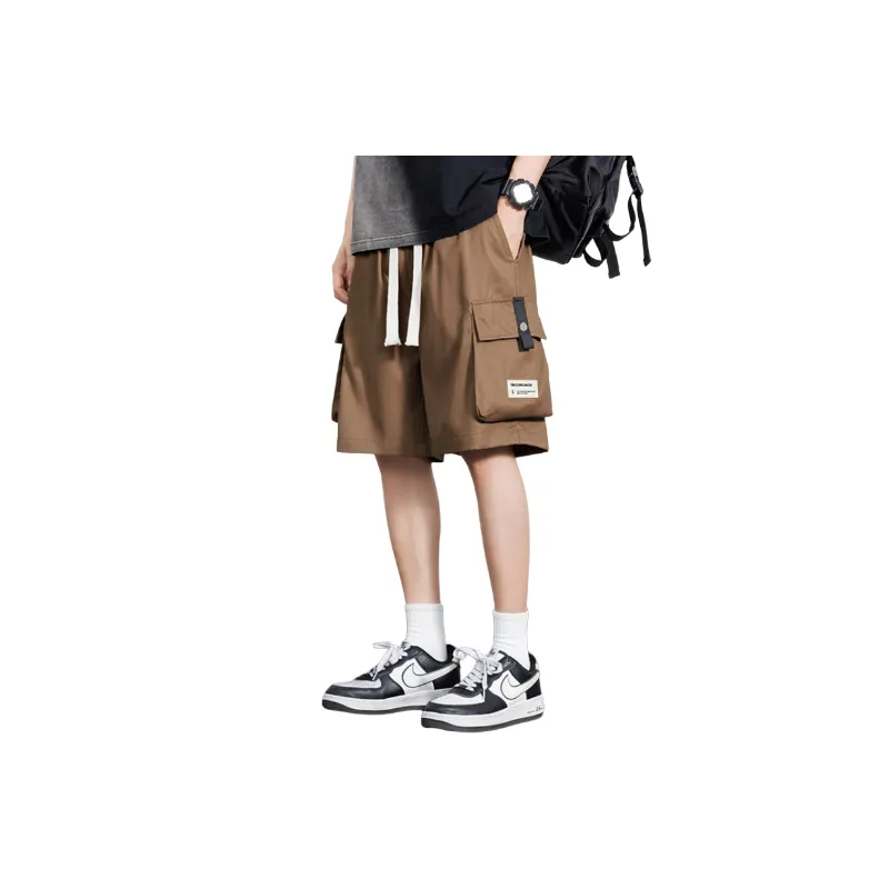 Fashionable Sporty Polyester Cargo Shorts-1