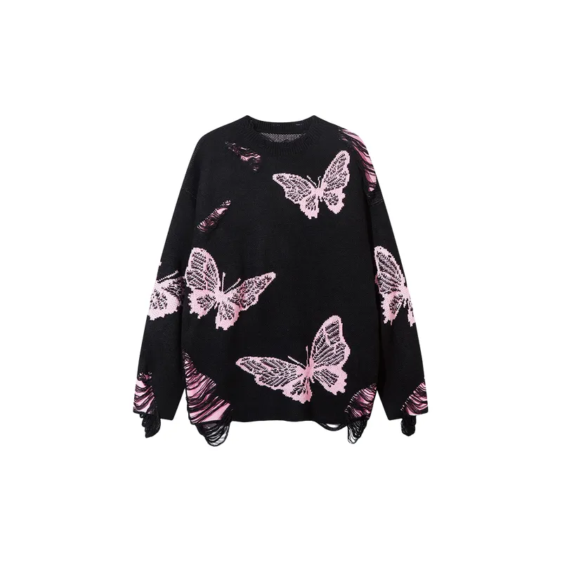 Hollow Out Graffiti Sweater-8