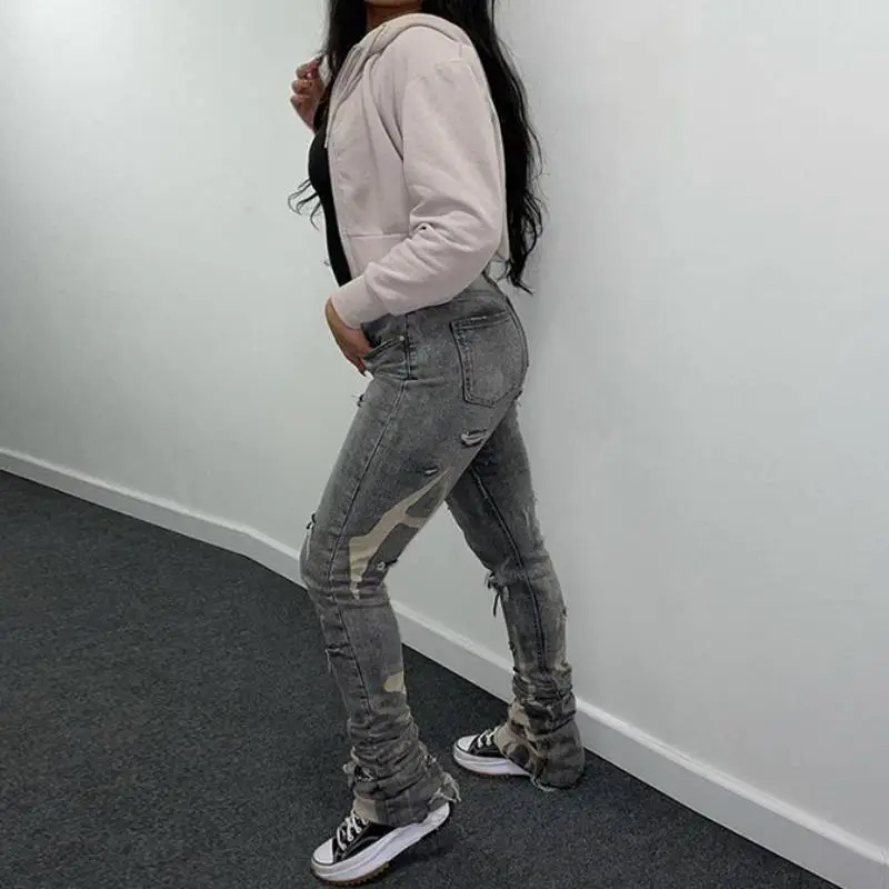 Simple Distress Jeans-3