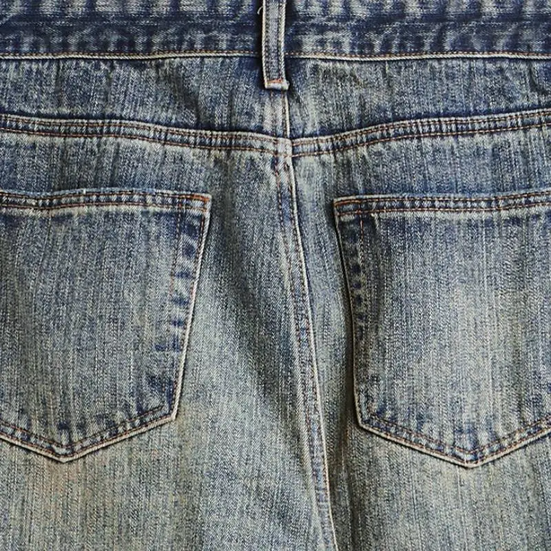 Retro Straight Leg Jeans-5