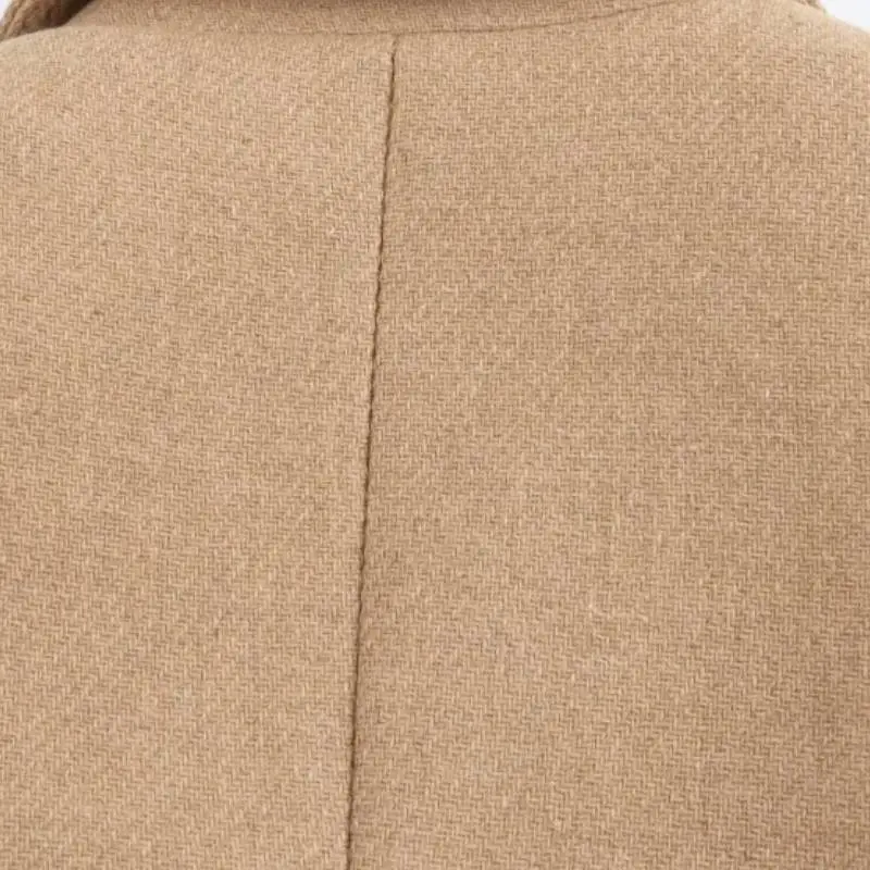 Fashionable Loose Polyester Coat Women-7