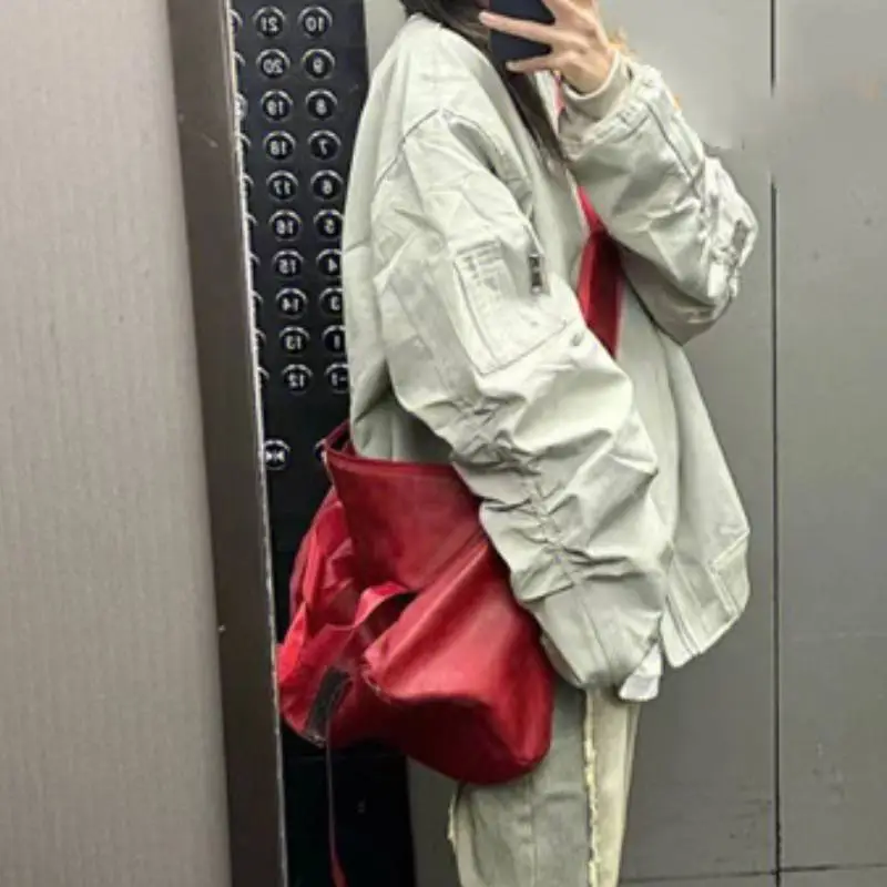 Retro Loose Baseball Jersey Women-5