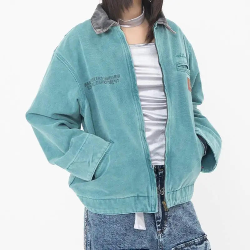 Fashionable Simple Denim Jacket-3