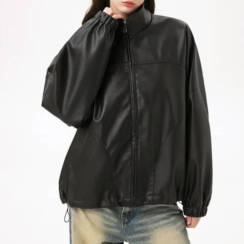Retro Simple Blended Synthetic Fabrics Jacket-2