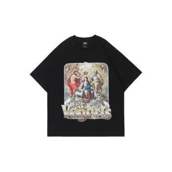 Retro Religious Printing Cotton Short Sleeve T shirts