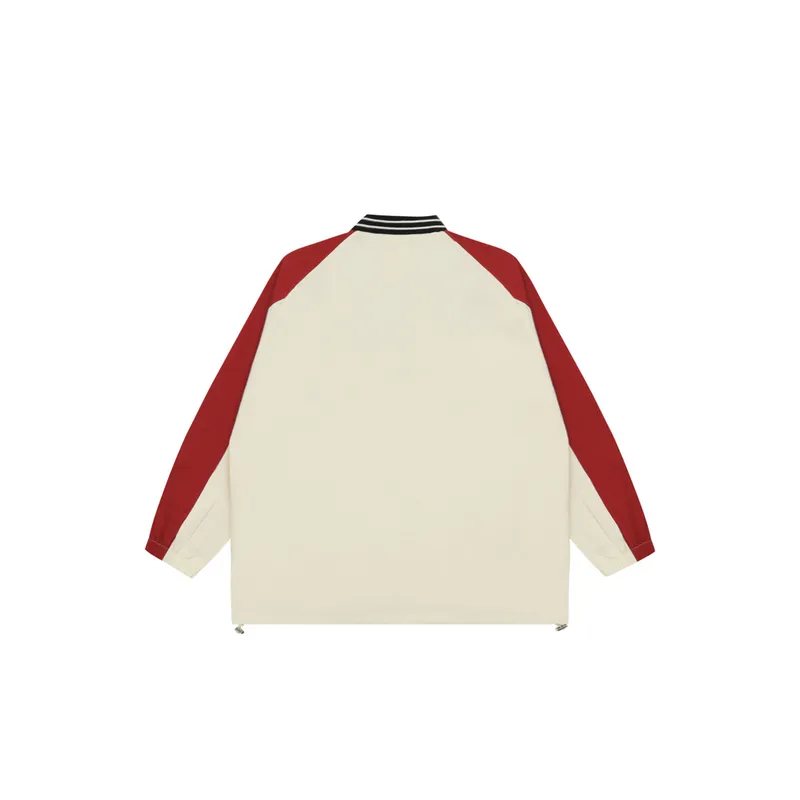 Contrast V Neck Pullover-1