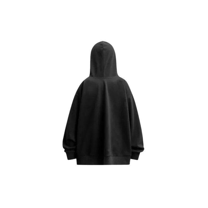 Simple Loose Composite Fleece Fabric Sweatshirt-3