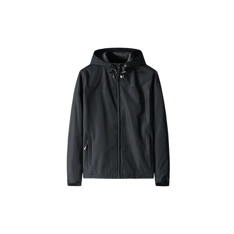 Simple Sporty Blended Synthetic Fabrics Outdoor Jacket-4