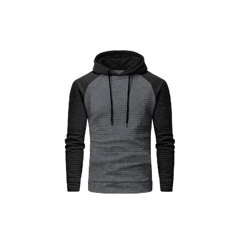 Casual Plaid Blended Synthetic Fabrics Sweatshirt Unisex-0