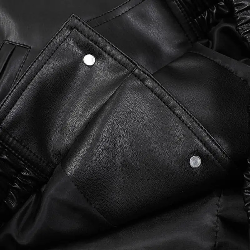Fashionable Glamorous Leather Jacket-3