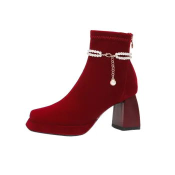 Pearls Fashionable Ankle Boots