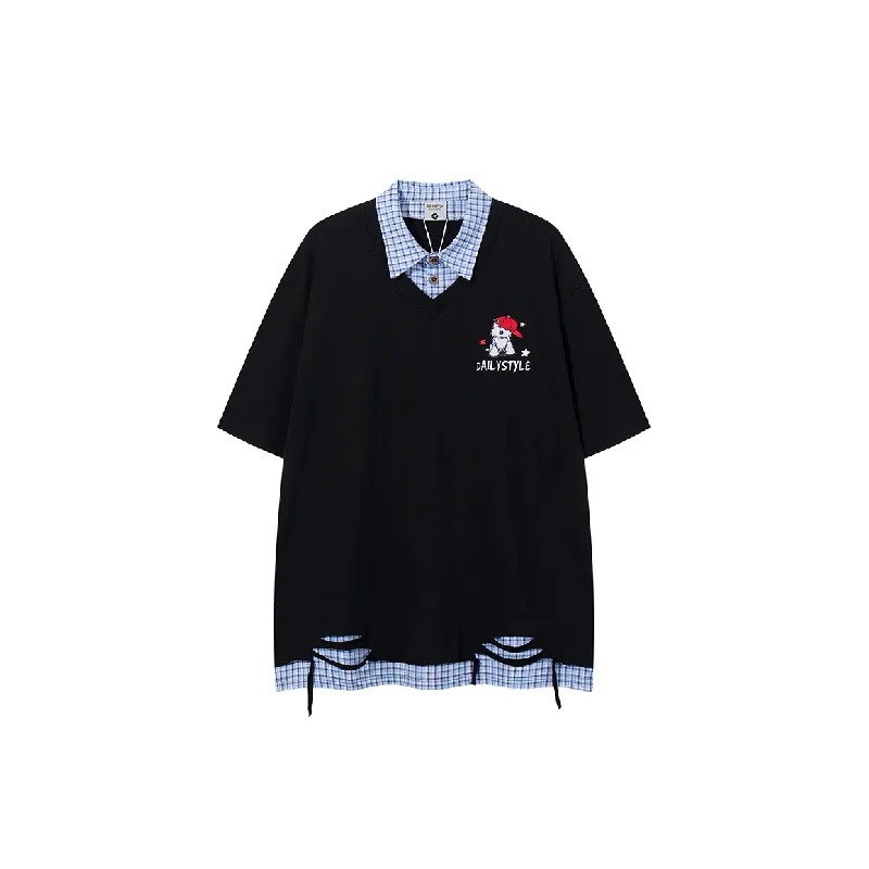 Retro Casual Cotton Blended Fabric T Shirt Unisex-2