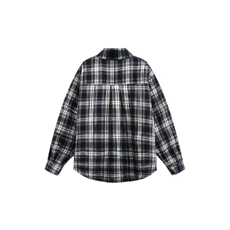 Casual Loose Blended Synthetic Fabrics Shirt-1